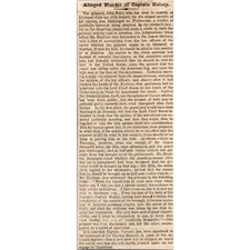 Alleged Murder of Captain Halsey Prisoner John Kent 1844 London Clipping SAI5-H4 picture