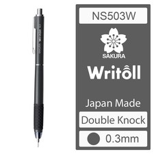 SAKURA Writoll Double Knock Mechanical Drafting Pencil 0.3mm Made in Japan picture