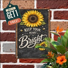 You Are My Sunshine Vintage Sunflower Retro Wall Art Tin Sign Plaque picture