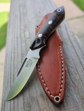 Bark River Adventurer Elmax Presentation Rosewood Burl Aluminum Leather Sheath picture