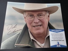 GEORGE W BUSH VICE PRESIDENT DICK CHENEY SIGNED PHOTO BECKETT BAS COA picture