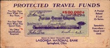  Vintage Lagonda National Bank Travelers Cheque Ink Blotter Springfield Ohio picture