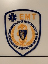 Massachusetts EMT Patch EMS Paramedic MA State Certification patch Vintage picture