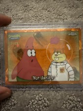 2025 Topps Chrome SpongeBob Sapphire Not Until 4 #91 Orange /25 picture