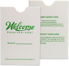 250Pack Hotel & Motel Key Cards Envelopes Welcome Enjoy Your Stay Magnetic picture