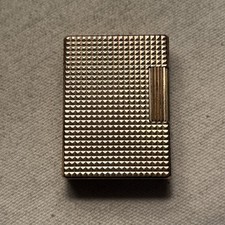 Vintage S.T. Dupont Lighter – Gold Tone Vertical Lines – Paris – France - picture