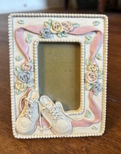 Decorative Baby Shoes Photo Frame with Floral Design picture