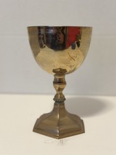 Older Antique Brass Chalice, 7 1/4” Ht. (C04) Vintage Chalice picture