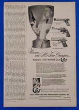 1956 COLT REVOLVERS & AUTOMATIC PISTOLS PRINT AD