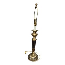 1970s Bill Blass Studio Heavy Brass Table Lamp | Signed Hollywood Regency picture