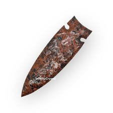 10” Mahogany Obsidian Spearhead | Handcrafted Flint Knapped Blade | Tribal Decor picture