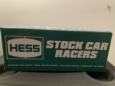 Hess 2025 Stock Car Racers Green/White Set w/ LED Lights Sounds Pull-Back picture