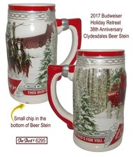 2017 Budweiser Holiday Retreat 38th Anniversary Clydesdale Beer Stein picture