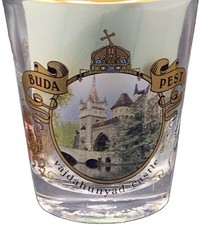 Vintage Budapest Vajdahunyad Castle City Park Souvenir Shot Glass Shotglass picture