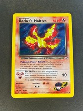 Rocket's Moltres 12/132 - Gym Heroes - Vintage Holo Rare Pokemon Card - LP picture