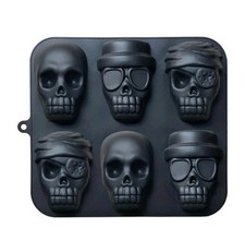 Skull Muffin Cake Pan Silicone Mold Baking Pan or for make Ice skull. New. picture