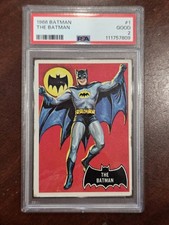 The Batman - 1966 Topps Batman Black Bat #1 PSA 2 picture