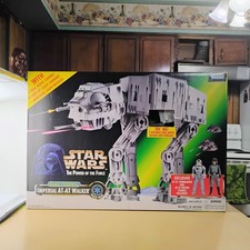 1997 Kenner Star Wars POTF Electronic Imperial AT-AT Walker Box Figures Unopened picture
