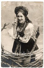 Antique photo 1900s Ukrainian theater actress Lyubov Lynytska. Vyshyvanka picture