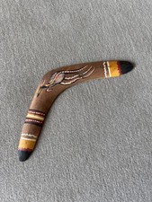 Vintage Genuine QueensLand Australia Aboriginal Creations Boomerang Kangaroo picture