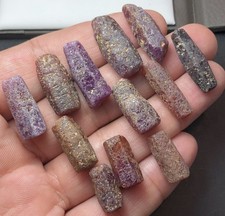 R53 G/ 12 Pieces/Natural Terminated Ruby Crystal Long Pendant Shape Good Pieces picture