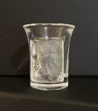 Vintage Authentic Lalique France Crystal Shot Glass/Toothpick Holder picture