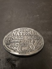 2000 Hesston NFR National Finals Rodeo Cowboys Montana Silversmiths Belt Buckle picture