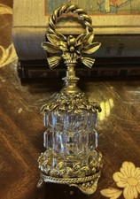 Vintage Stylebuilt PERFUME BOTTLE, Glass & GoldTone Ormolu Gilded metal picture