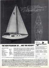 1971 Pearson Yachts 30 Sailboat Yacht Vintage Print Ad William Shaw Wall Art picture