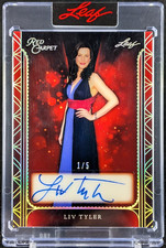 Liv Tyler 2025 Leaf Red Carpet Autograph Card # /5 Auto Lord of the Rings picture