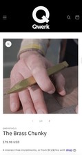 QWERK TOOLS The Brass Chunky Brass Ballpoint Pencil, Solid Brass Construction picture