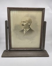Antique Swivel Gram Art Deco Portrait Photo Signed 1920s picture