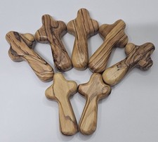 Handmade Religious Olive wood Comfort Cross 2.5inch (50pcs) picture