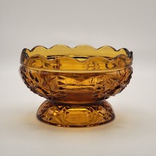 INDIANA AMBER GLASS STARS & BARS FAIRY LAMP REPLACEMENT BASE ONLY picture