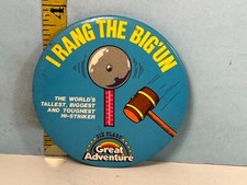 Vintage I Rang The Big'Un Six Flags Great Adventure Pinback Button 4