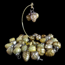 Vtg Mini Kugel Style Ornaments Lot of 32 Mercury Glass Cluster Ribbed Diamond picture