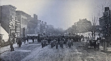 1912 Vintage Illustration Grand Army Marching on F Street Washington Civil War picture