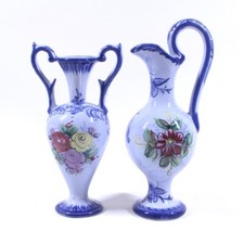 RARE Vestal Alcobaca Portugal Blue Floral 8