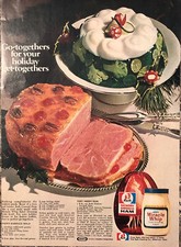 1973 Kraft Miracle Whip & Rath Canned Ham PRINT AD Holiday Recipes VTG 1970s picture