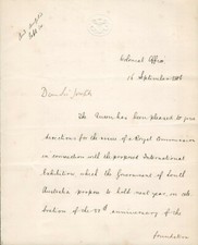 Edward Stanley 15th Earl of Derby SIGNED AUTOGRAPH Letter Joseph Dalton Hooker picture