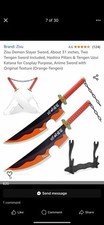 SR Bamboo Demon Slayer Swords 41 inches Anime Katana Replica with Belt and Stand picture