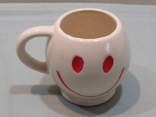 Vintage McCoy Smiley Face Mug White/Red picture