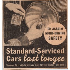 1935 Mpls Journal Newspaper Ad Standard Oil Service Atlas Auto Lamps FL5-6 picture