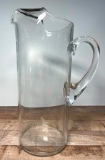 Clear Glass Double-Spout Pitcher With Handle Elegant & Functional Design Heavy picture