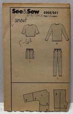 Butterick 4968/941 Tops, Pants, Shorts *PREOWNED* UNUSED picture