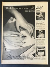 1946 Pacquin's Hand Cream Words Fair and Sweet Soft Hand Vintage Print Ad picture