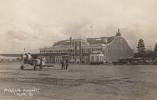 Medford Municipal Airport RPPC Oregon Airplane 1930s Real Photo Aviation Postcar picture