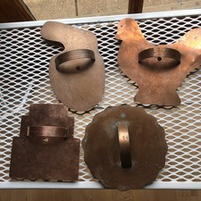 Four Martha Stewart Copper Cookie Cutters--hen, butterfly, cake,  bunny picture