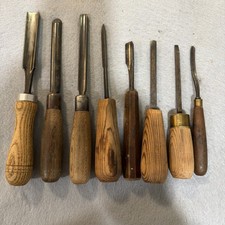 8 Pc Woodcrafters Wood Carving Tools Chisels Gouges Lot picture
