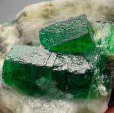 76 Carat Premium Quality Natural Swat Emerald Crystal On  Matrix from Pakistan picture